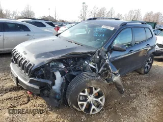 2014 Jeep Cherokee Trailhawk with VIN 1C4PJMBS5EW160669, listed as a Copart auction lot 82000703 with Not provided miles and Salvage title. Bid and sale history available at DreamBid. Image 1.