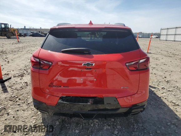 2020 Chevrolet Blazer RS with VIN 3GNKBKRS8LS551946, listed as a Copart auction lot 53561305 with 62,697 mi miles and Salvage title. Bid and sale history available at DreamBid. Image 6.