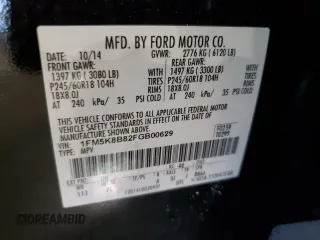 2015 Ford Explorer with VIN 1FM5K8B82FGB00629, listed as a Copart auction lot 58994915 with 151,974 mi miles and Salvage title. Bid and sale history available at DreamBid. Image 13.