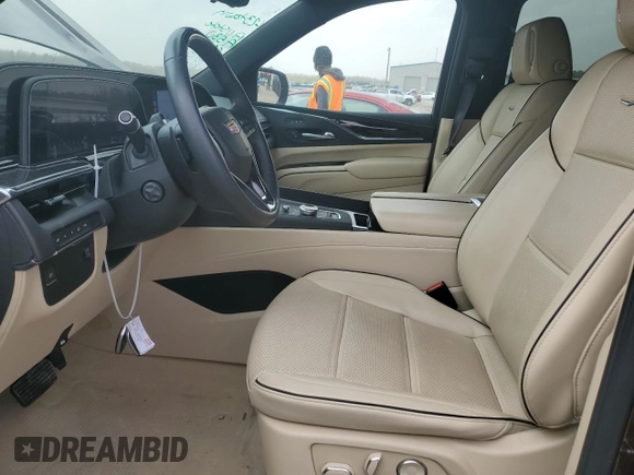 2023 Cadillac Escalade ESV 4WD Premium Luxury with VIN 1GYS4KKL8PR504649, listed as a Copart auction lot 49773625 with 15,046 mi miles and Salvage Title. Bid and sale history available at carsss.com. Image 7.