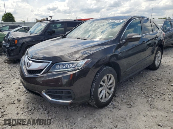 2017 Acura RDX Technology with VIN 5J8TB4H57HL034611, listed as a Copart auction lot 58584625 with 72,213 mi miles and Salvage title. Bid and sale history available at DreamBid. Image 1.