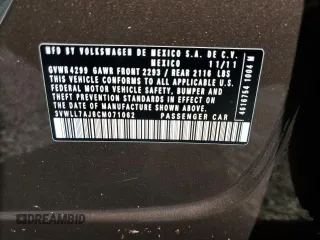 2012 Volkswagen Jetta TDI with VIN 3VWLL7AJ8CM071062, listed as a Copart auction lot 73792224 with Not provided miles and Salvage title. Bid and sale history available at DreamBid. Image 13.