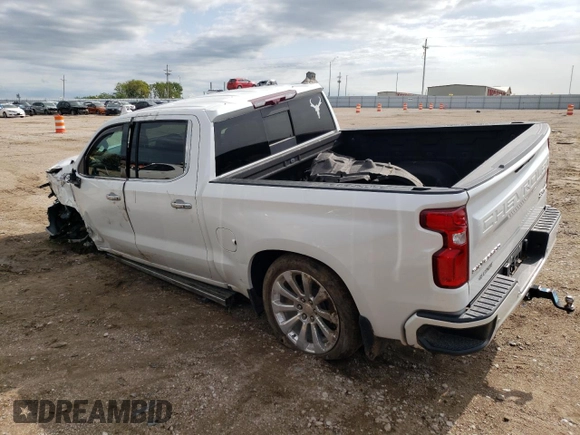 2020 Chevrolet Silverado 1500 High Country with VIN 1GCUYHEL3LZ116451, listed as a Copart auction lot 67557044 with 78,490 mi miles and Salvage Title. Bid and sale history available at carsss.com. Image 2.