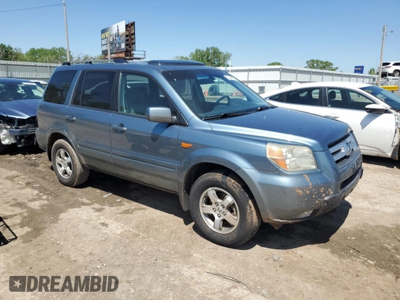 2006 Honda Pilot EX-L with VIN 5FNYF28546B045353, listed as a Copart auction lot 53646695 with 107,325 mi miles and Salvage Title. Bid and sale history available at DreamBid. Image 4.