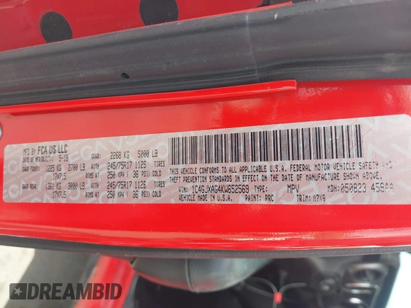 2019 Jeep Wrangler Sport S z VIN 1C4GJXAG4KW652569, wystawiony jako IAAI lot #42116457 z przebiegiem 46 007 mil mil oraz . Historia ofert i sprzedaży dostępna na DreamBid. Obrazek 9.