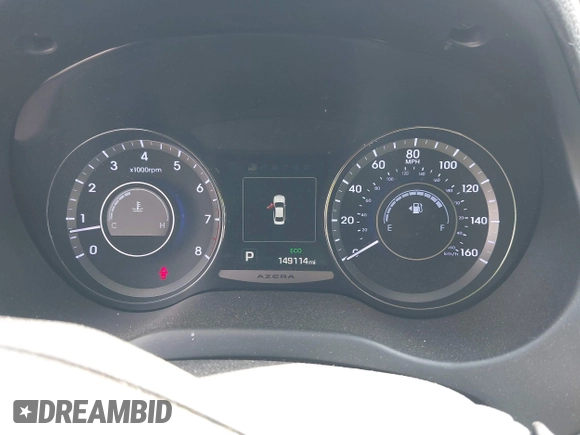 2015 Hyundai Azera Limited with VIN KMHFH4JG7FA476458, listed as a IAAI auction lot 41893979 with 149,114 mi miles and . Bid and sale history available at DreamBid. Image 7.