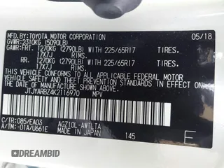 2019 Lexus NX with VIN JTJYARBZ4K2116970, listed as a IAAI auction lot 41871746 with 56,206 mi miles. Bid and sale history available at carsss.com. Image 9.