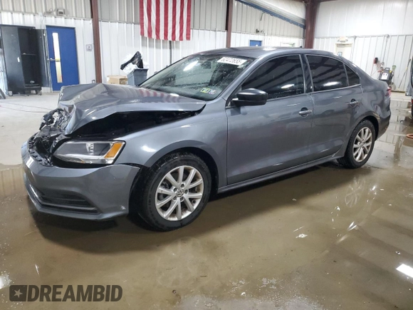 2015 Volkswagen Jetta SE with VIN 3VWD07AJ6FM343142, listed as a Copart auction lot 62472655 with 117,349 mi miles and Salvage title. Bid and sale history available at DreamBid. Image 1.