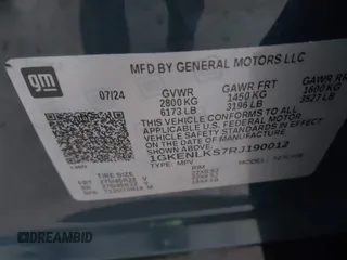2024 GMC Acadia FWD Denali z VIN 1GKENLKS7RJ190012, wystawiony jako IAAI lot #41907629 z przebiegiem 9 918 mil mil oraz . Historia ofert i sprzedaży dostępna na DreamBid. Obrazek 9.
