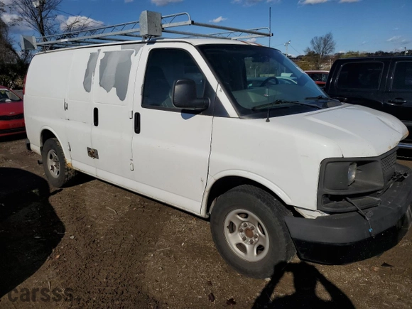 2007 Chevrolet Express Cargo Van with VIN 1GCFG15X571207070, listed as a Copart auction lot 80079034 with 179,197 mi miles and Salvage Title. Bid and sale history available at carsss.com. Image 4.