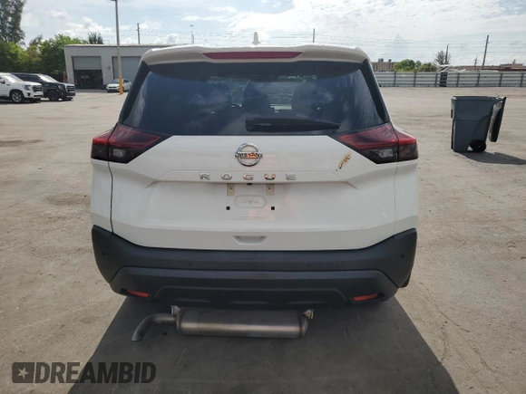 2021 Nissan Rogue S with VIN 5N1AT3AA8MC775389, listed as a Copart auction lot 58562835 with 27,368 mi miles and Non repairable. Bid and sale history available at DreamBid. Image 6.