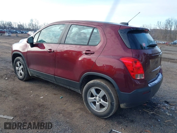 2016 Chevrolet Trax LS with VIN 3GNCJNSB8GL115181, listed as a IAAI auction lot 41738971 with 112,699 mi miles. Bid and sale history available at carsss.com. Image 3.