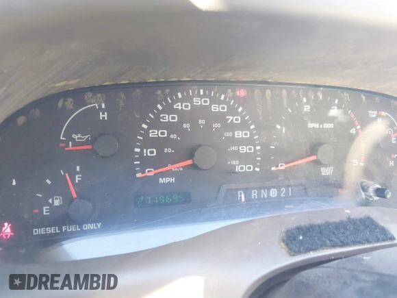 2002 Ford F-250 XL with VIN 1FTNX21F02EA20965, listed as a IAAI auction lot 41719804 with 271,969 mi miles and . Bid and sale history available at DreamBid. Image 7.