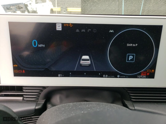 2022 Hyundai IONIQ 5 SEL with VIN KM8KNDAF0NU085325, listed as a Copart auction lot 47300613 with 10,725 mi miles. Bid and sale history available at carsss.com. Image 9.