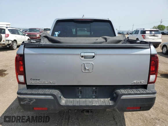 2019 Honda Ridgeline RTL with VIN 5FPYK3F5XKB024822, listed as a Copart auction lot 58831485 with Not provided miles and Salvage title. Bid and sale history available at DreamBid. Image 6.