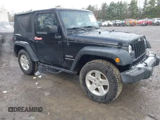 2017 Jeep Wrangler Sport z VIN 1C4GJWAG1HL502374, wystawiony jako IAAI lot #41938257 z przebiegiem 95 469 mil mil oraz . Historia ofert i sprzedaży dostępna na DreamBid. Obrazek 1.