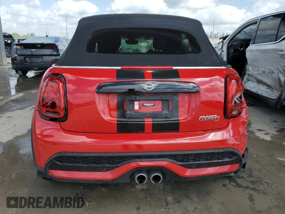 2022 MINI Convertible Cooper S with VIN WMW43DL00N3N94880, listed as a Copart auction lot 54398345 with 27,979 mi miles and Salvage Title. Bid and sale history available at DreamBid. Image 6.