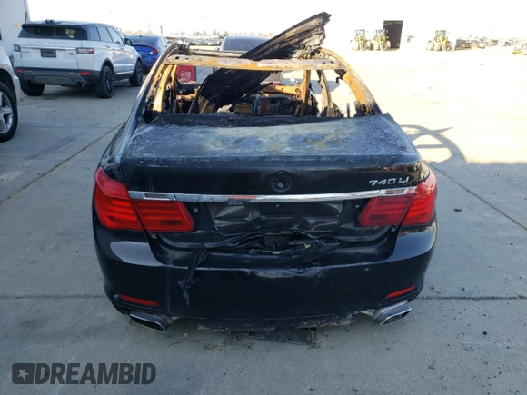 2012 BMW 7 Series 740Li with VIN WBAKB4C56CC576967, listed as a Copart auction lot 86960194 with 0 mi miles and Non Repairable. Bid and sale history available at carsss.com. Image 6.