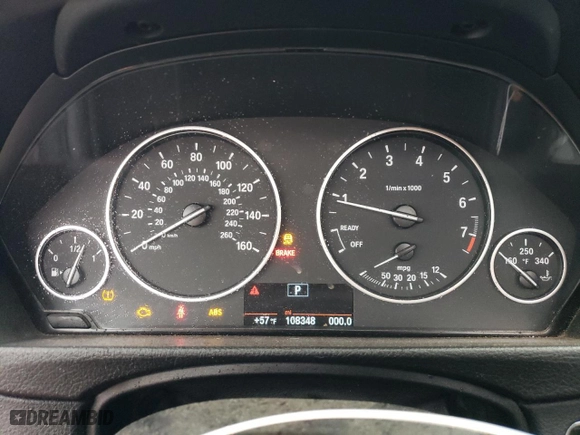 2015 BMW 4 Series 428i with VIN WBA3N7C53FK223884, listed as a Copart auction lot 44138705 with 108,348 mi miles and Salvage Title. Bid and sale history available at carsss.com. Image 9.