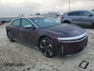 2023 Lucid Air Grand Touring with VIN 50EA1GBA4PA002253, listed as a Copart auction lot 44174925 with 9,760 mi miles and Clean Title. Bid and sale history available at carsss.com. Image 4.