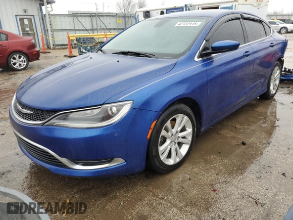 2015 Chrysler 200 Limited with VIN 1C3CCCAB6FN586726, listed as a Copart auction lot 42732915 with 123,370 mi miles and Salvage Title. Bid and sale history available at carsss.com. Image 1.