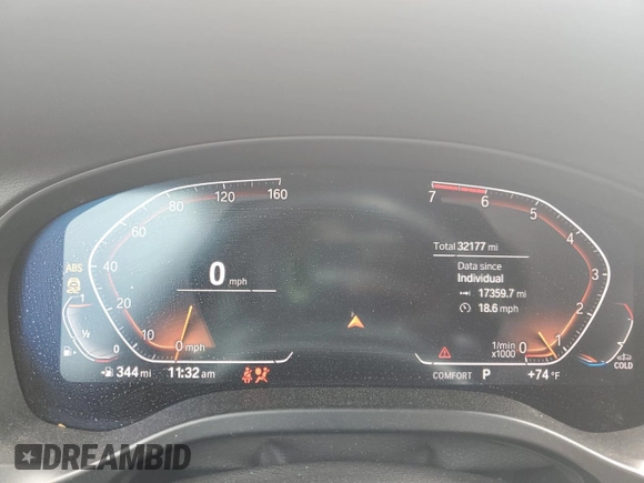 2023 BMW X3 sDrive30i with VIN 5UX43DP08P9S09531, listed as a Copart auction lot 52207305 with 32,177 mi miles and Clean Title. Bid and sale history available at DreamBid. Image 9.