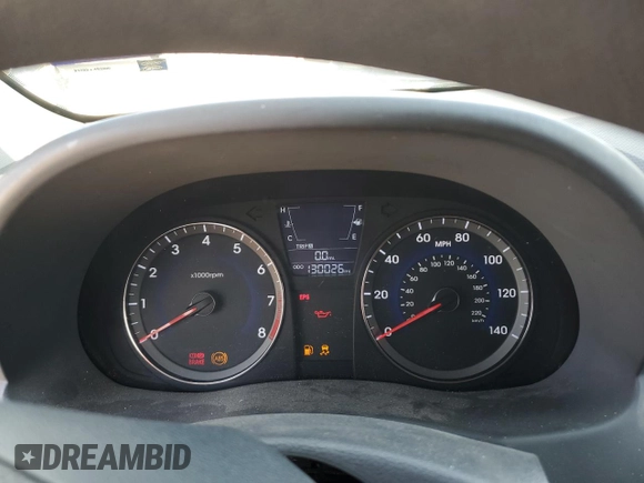 2013 Hyundai Accent GLS with VIN KMHCT4AE3DU394772, listed as a Copart auction lot 53998105 with 130,026 mi miles and Salvage Title. Bid and sale history available at carsss.com. Image 9.