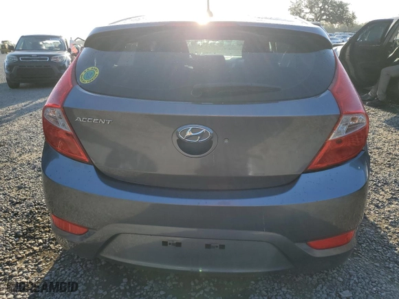 2016 Hyundai Accent Sport with VIN KMHCU5AE4GU272848, listed as a Copart auction lot 48657675 with 30,807 mi miles and Non Repairable. Bid and sale history available at carsss.com. Image 6.