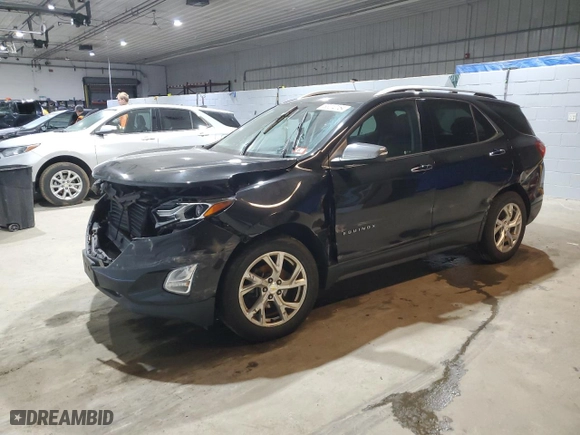 2018 Chevrolet Equinox Premier with VIN 2GNAXVEVXJ6202328, listed as a Copart auction lot 83212164 with 0 mi miles and Salvage Title. Bid and sale history available at carsss.com. Image 1.