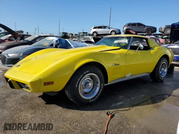 1976 Chevrolet Corvette with VIN 1Z37L6S435024, listed as a Copart auction lot 74694174 with 76,512 mi miles and Non repairable. Bid and sale history available at DreamBid. Image 1.