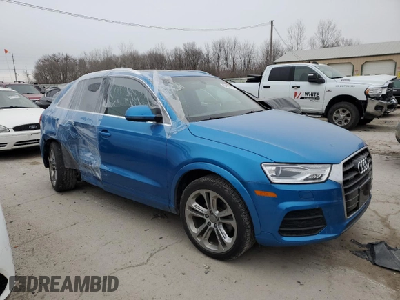 2017 Audi Q3 Premium Plus with VIN WA1JCCFS4HR001935, listed as a Copart auction lot 84167144 with 33,739 mi miles and Salvage title. Bid and sale history available at DreamBid. Image 4.