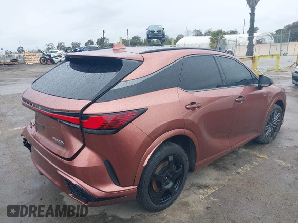 2023 Lexus RX 500h F Sport Performance with VIN 2T2BCMEA2PC001705, listed as a IAAI auction lot 41765718 with 32,391 mi miles and . Bid and sale history available at DreamBid. Image 4.