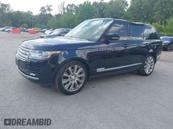 2015 Land Rover Range Rover Supercharged with VIN SALGS2TF1FA219503, listed as a IAAI auction lot 42580352 with 104,534 mi miles and . Bid and sale history available at DreamBid. Image 2.