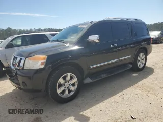 2014 Nissan Armada Platinum z VIN 5N1AA0ND6EN605062, wystawiony jako Copart lot #48333335 z przebiegiem 232 069 mil mil oraz Szkoda całkowita • Salvage title. Historia ofert i sprzedaży dostępna na DreamBid. Obrazek 1.