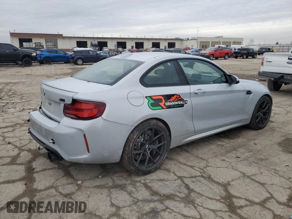 2021 BMW M2 Competition with VIN WBS2U7C08M7J70601, listed as a Copart auction lot 81512443 with 11,570 mi miles. Bid and sale history available at carsss.com. Image 3.