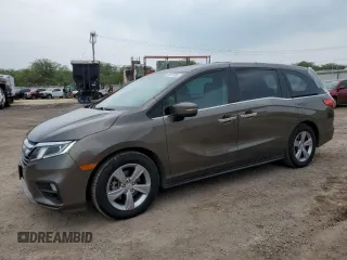 2018 Honda Odyssey EX with VIN 5FNRL6H5XJB069136, listed as a Copart auction lot 51873105 with 43,205 mi miles and Salvage title. Bid and sale history available at DreamBid. Image 1.
