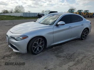 2021 Alfa Romeo Giulia Ti Sport with VIN ZARFAMBNXM7639691, listed as a Copart auction lot 48665115 with Not provided miles and Salvage title. Bid and sale history available at DreamBid. Image 1.