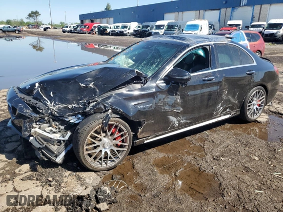 2017 Mercedes-Benz C 63 S AMG with VIN 55SWF8HB3HU186688, listed as a Copart auction lot 57299905 with 47,913 mi miles and Clean title. Bid and sale history available at DreamBid. Image 1.
