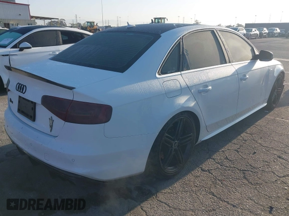 2013 Audi S4 Premium Plus with VIN WAUBGAFL3DA255394, listed as a IAAI auction lot 41965354 with 125,756 mi miles and . Bid and sale history available at DreamBid. Image 4.
