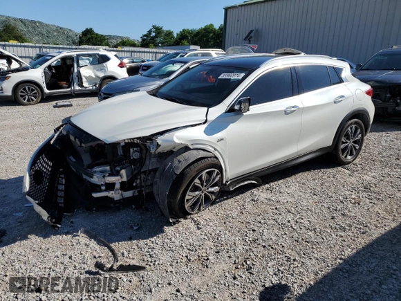 2018 Infiniti QX30 Luxury with VIN SJKCH5CR0JA048278, listed as a Copart auction lot 67345054 with 53,299 mi miles and Salvage Title. Bid and sale history available at DreamBid. Image 1.
