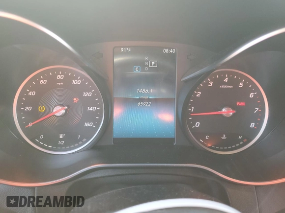 2021 Mercedes-Benz GLC 300 with VIN W1N0J8EB6MF990993, listed as a Copart auction lot 63092535 with 65,922 mi miles and Salvage title. Bid and sale history available at DreamBid. Image 9.