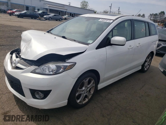2010 Mazda 5 Sport with VIN JM1CR2WL6A0362562, listed as a Copart auction lot 54691615 with 102,429 mi miles and Salvage Title. Bid and sale history available at DreamBid. Image 1.