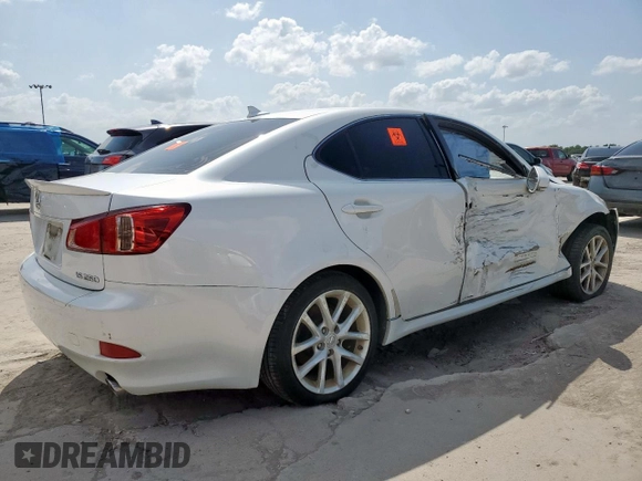 2012 Lexus IS 250 with VIN JTHBF5C26C5183542, listed as a Copart auction lot 61661525 with Not provided miles and Clean title. Bid and sale history available at DreamBid. Image 4.
