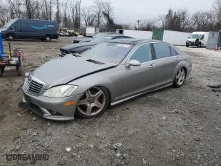 2009 Mercedes-Benz S-Class 5.5L V8 with VIN WDDNG86X29A272552, listed as a Copart auction lot 85960744 with 151,525 mi miles and Salvage Title. Bid and sale history available at carsss.com. Image 1.