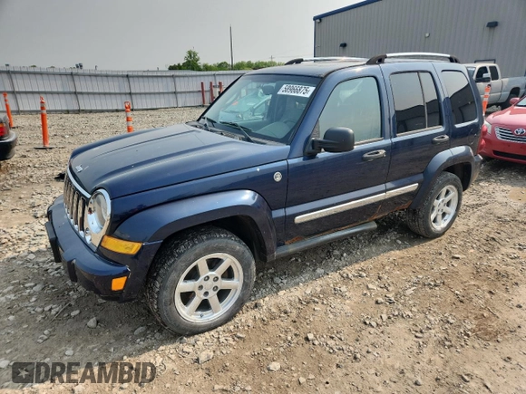 2006 Jeep Liberty Limited with VIN 1J4GL58K16W163927, listed as a Copart auction lot 58966875 with 209,675 mi miles and Clean title. Bid and sale history available at DreamBid. Image 1.