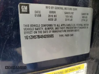 2008 Chevrolet Malibu 1LT with VIN 1G1ZH57B484209985, listed as a Copart auction lot 55333815 with 115,536 mi miles and Salvage Title. Bid and sale history available at DreamBid. Image 12.