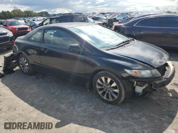 2009 Honda Civic Cpe EX-L with VIN 2HGFG12989H526829, listed as a Copart auction lot 73685054 with 169,968 mi miles and Salvage Title. Bid and sale history available at carsss.com. Image 4.