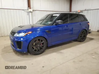 2019 Land Rover Range Rover Sport SVR with VIN SALWZ2SE9KA837551, listed as a Copart auction lot 86842854 with 47,991 mi miles and Salvage Title. Bid and sale history available at DreamBid. Image 1.