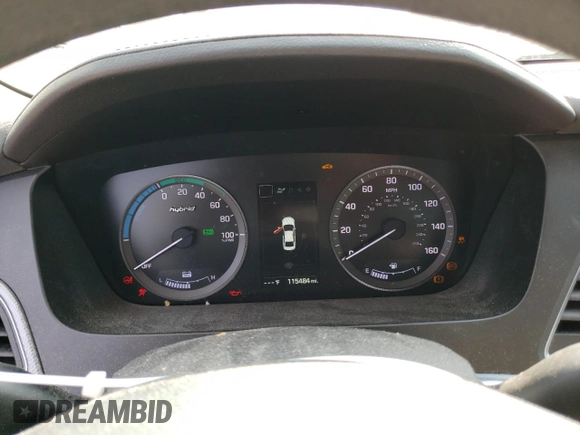 2016 Hyundai Sonata Hybrid SE with VIN KMHE24L12GA012212, listed as a Copart auction lot 49517573 with 115,484 mi miles. Bid and sale history available at carsss.com. Image 9.