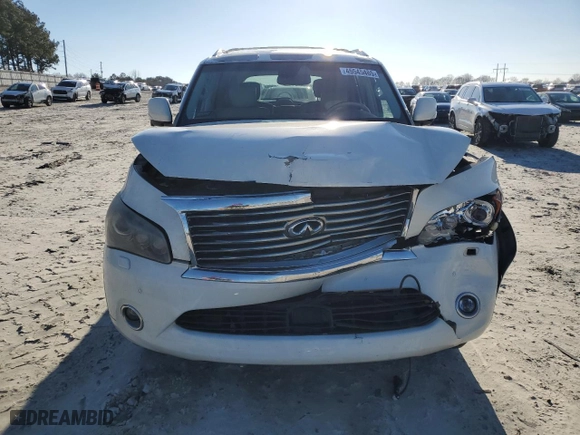 2012 Infiniti QX56 7-passenger with VIN JN8AZ2NFXC9517264, listed as a Copart auction lot 45545465 with 211,594 mi miles and Salvage Title. Bid and sale history available at carsss.com. Image 5.